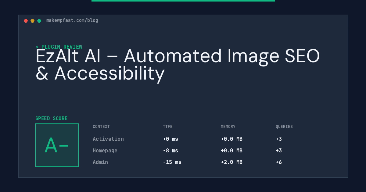EzAlt AI – Automated Image SEO & Accessibility - MakeWPFast