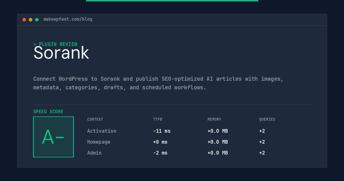 Sorank - MakeWPFast