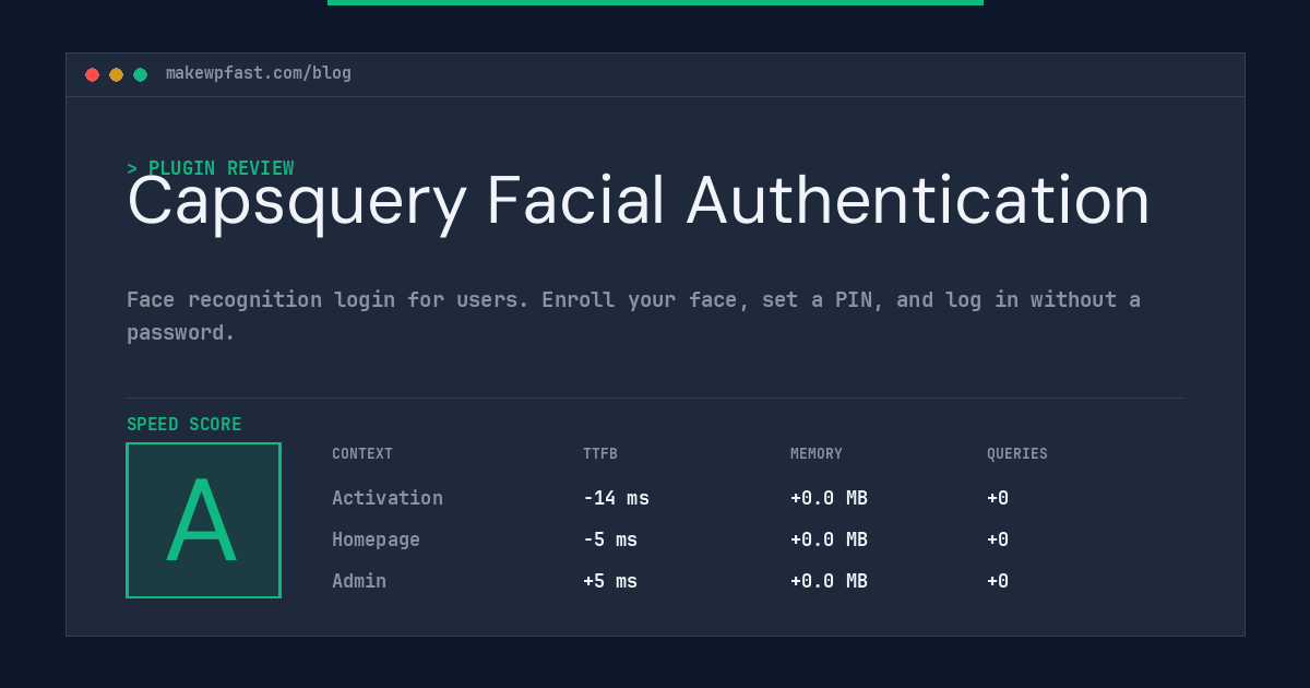 Capsquery Facial Authentication - MakeWPFast