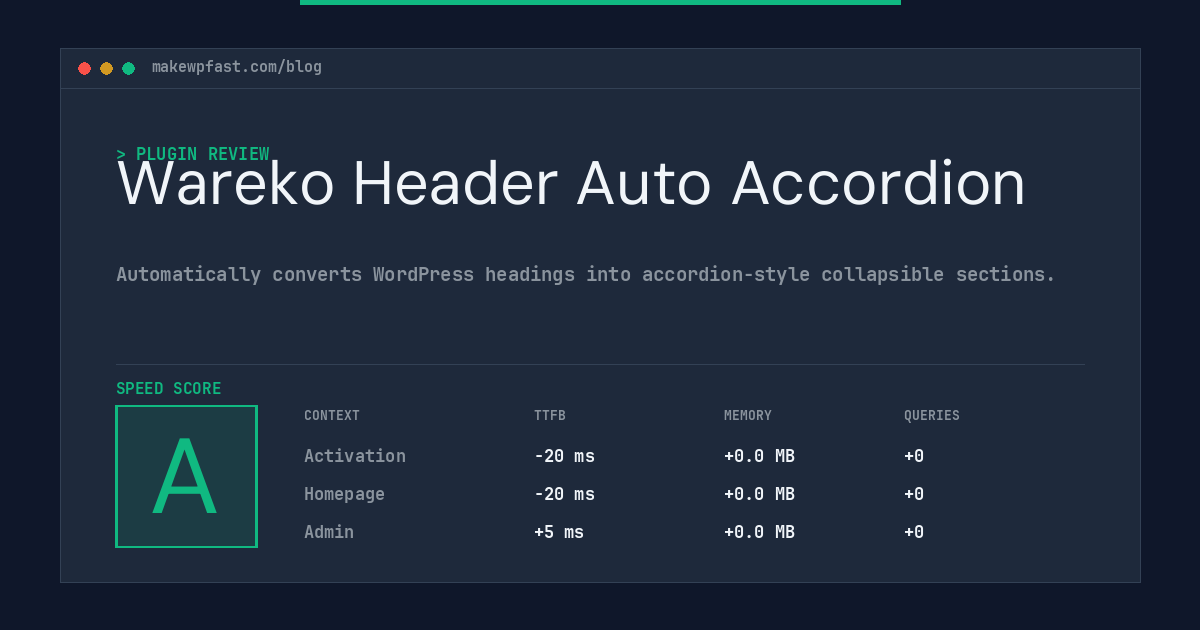 Wareko Header Auto Accordion - MakeWPFast