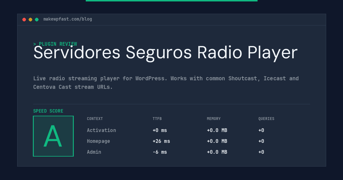 Servidores Seguros Radio Player - MakeWPFast