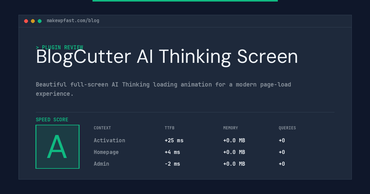 BlogCutter AI Thinking Screen - MakeWPFast