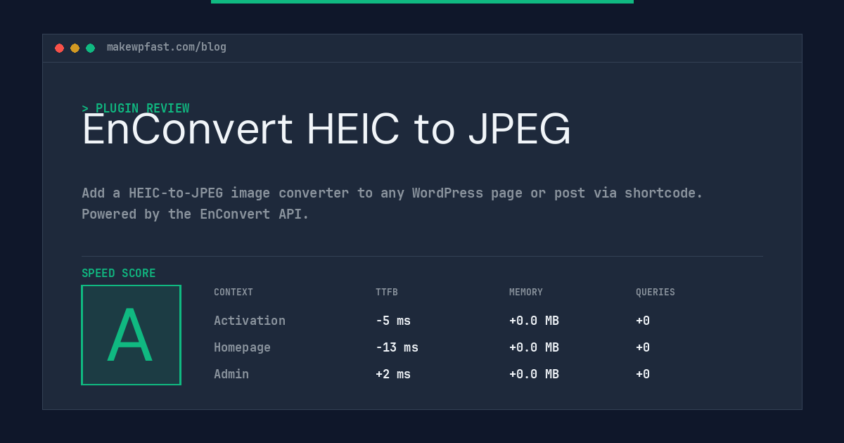 EnConvert HEIC to JPEG - MakeWPFast