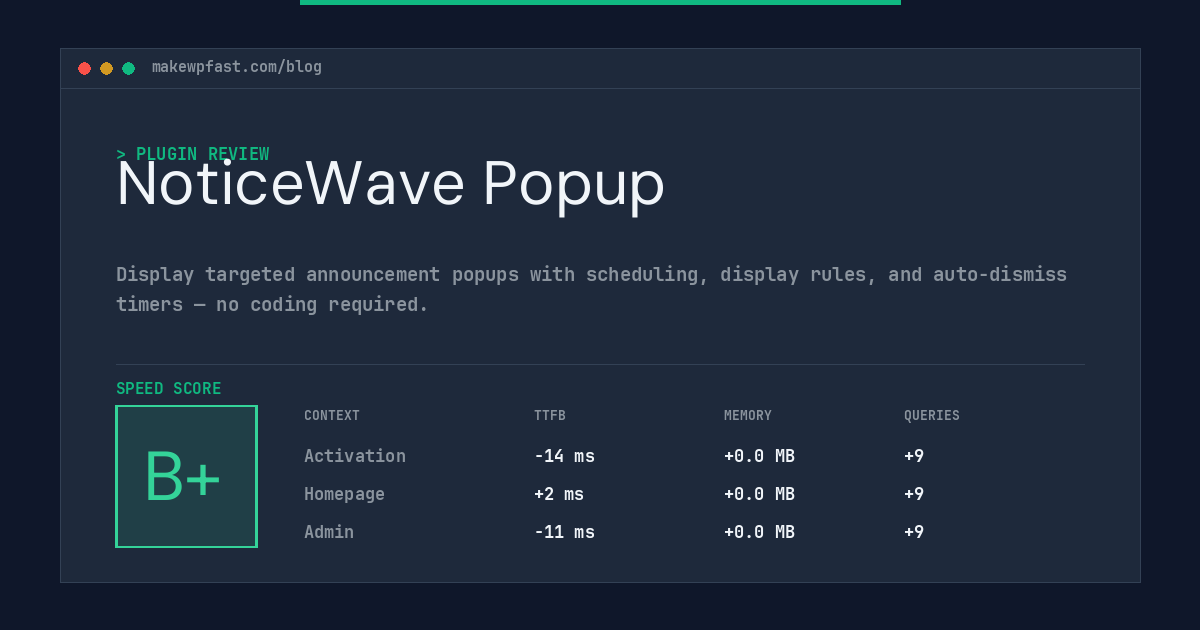 NoticeWave Popup - MakeWPFast