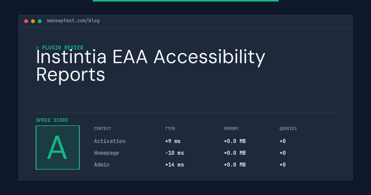 Instintia EAA Accessibility Reports - MakeWPFast