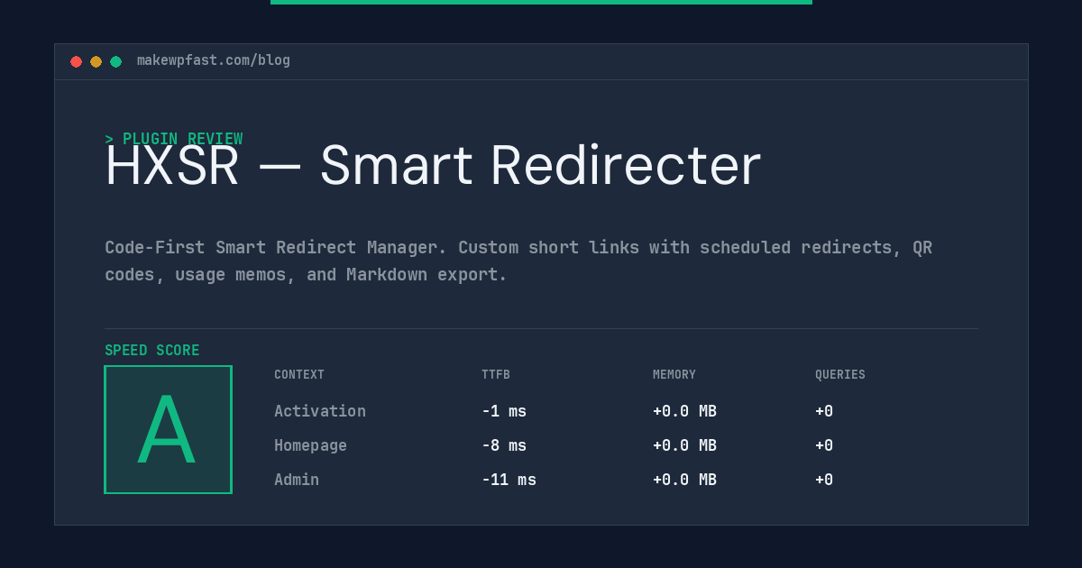 HXSR — Smart Redirecter - MakeWPFast