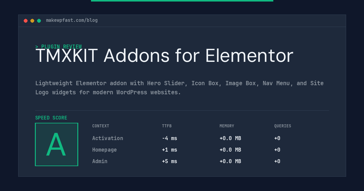 TMXKIT Addons for Elementor - MakeWPFast