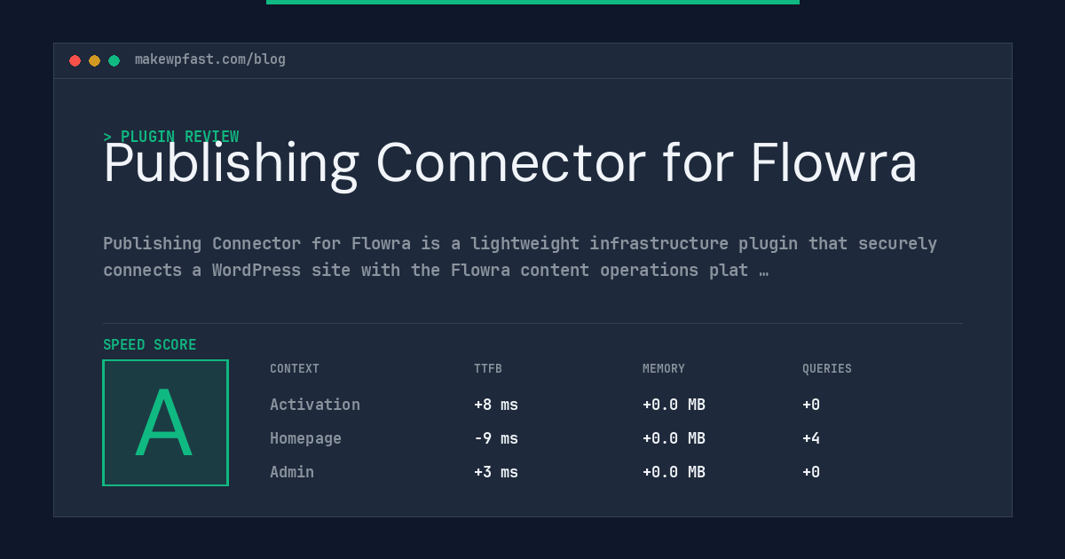 Publishing Connector for Flowra - MakeWPFast