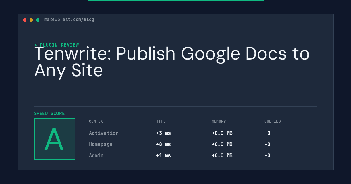 Tenwrite: Publish Google Docs to Any Site - MakeWPFast