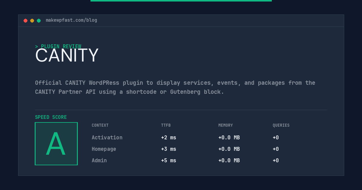 CANITY - MakeWPFast