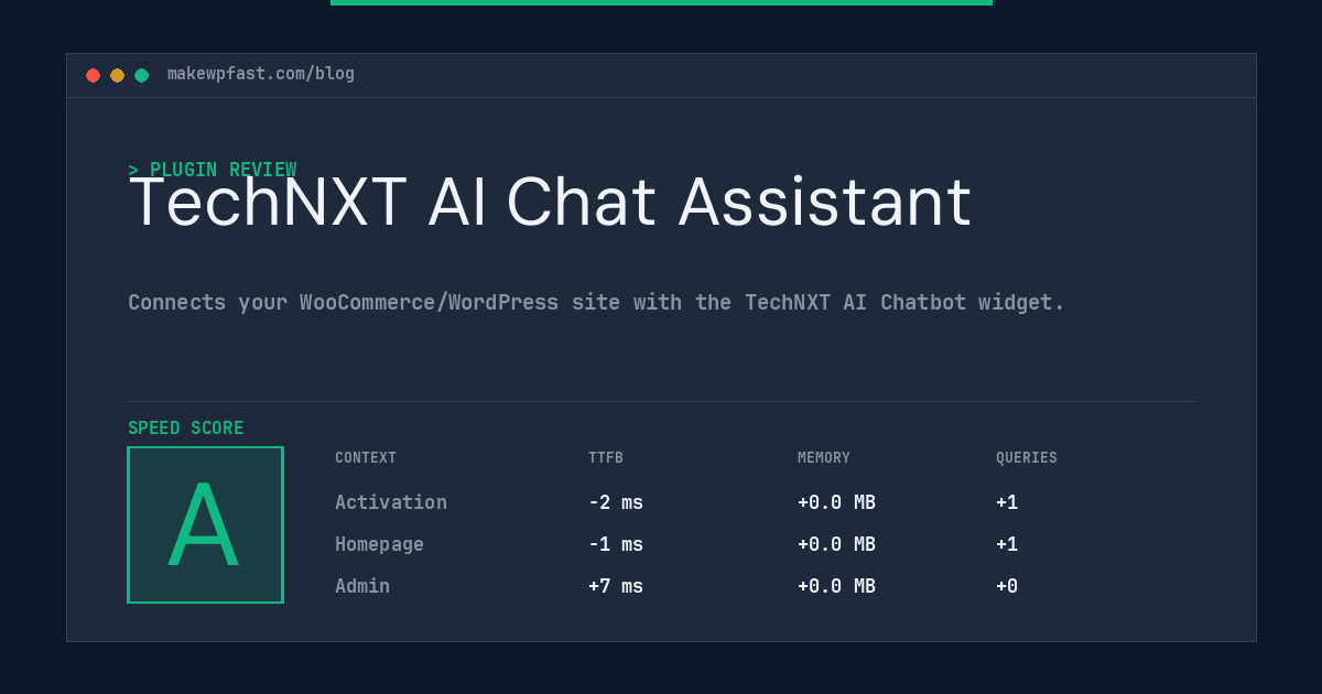 TechNXT AI Chat Assistant - MakeWPFast