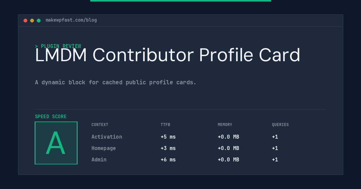 LMDM Contributor Profile Card - MakeWPFast