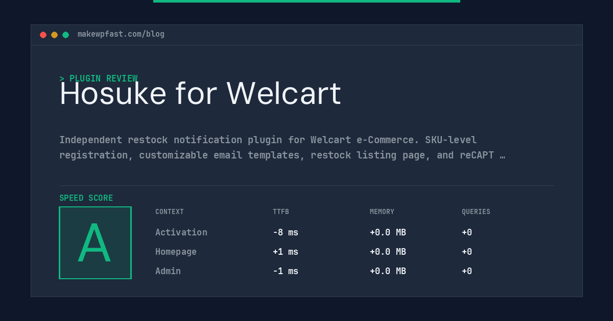 Hosuke for Welcart - MakeWPFast