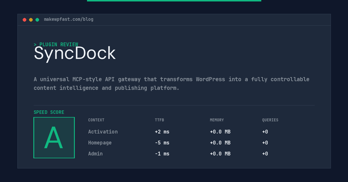 SyncDock - MakeWPFast