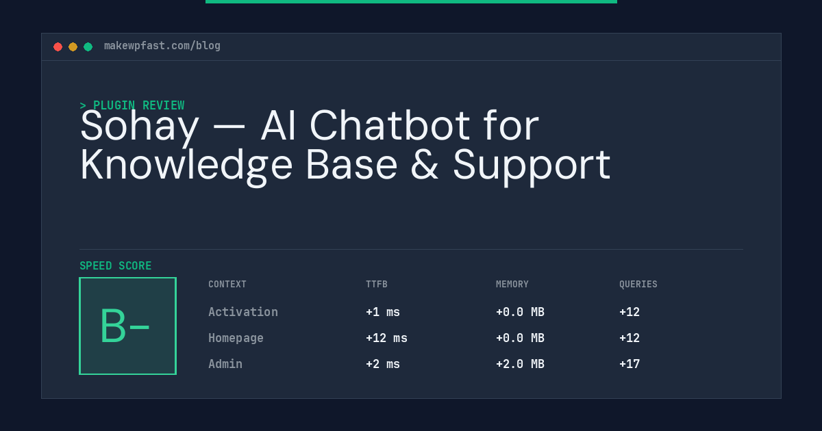 Sohay — AI Chatbot for Knowledge Base & Support - MakeWPFast