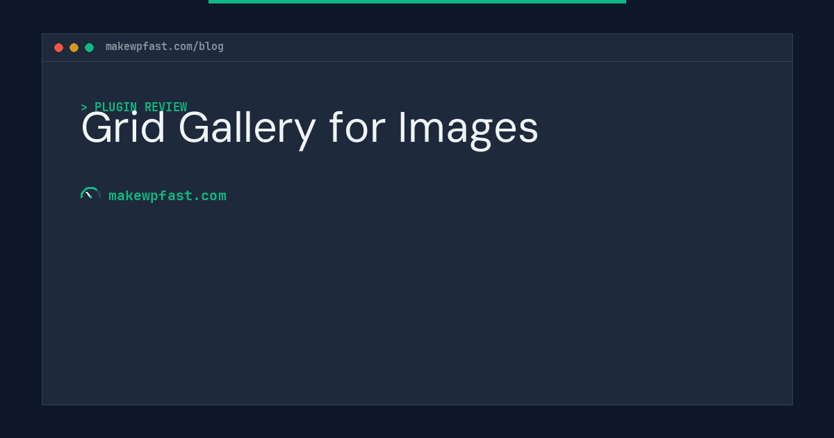 Grid Gallery for Images - MakeWPFast