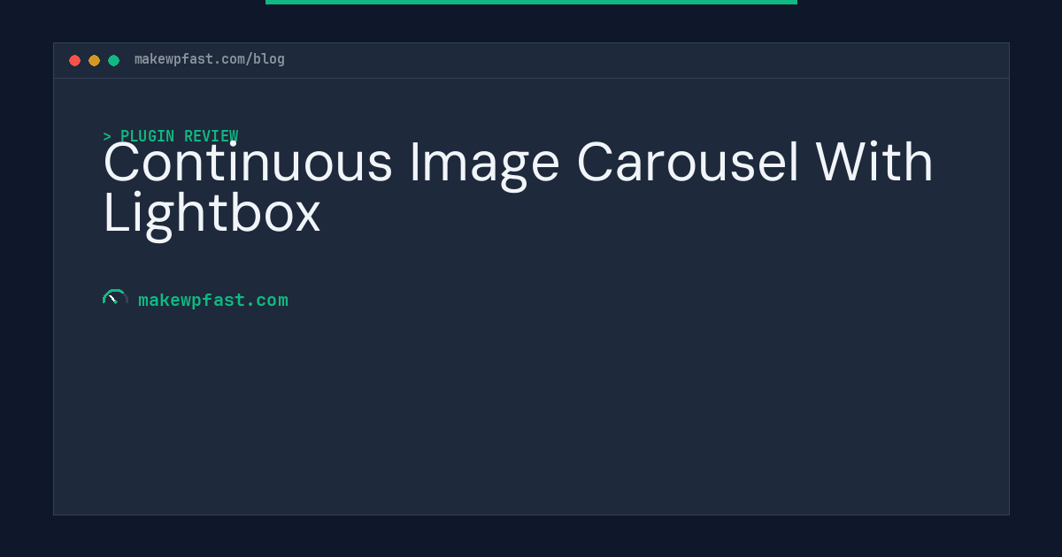 Continuous Image Carousel With Lightbox - MakeWPFast