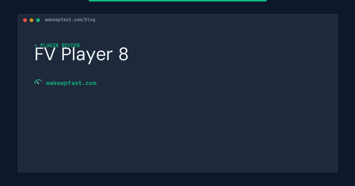 FV Player 8 - MakeWPFast