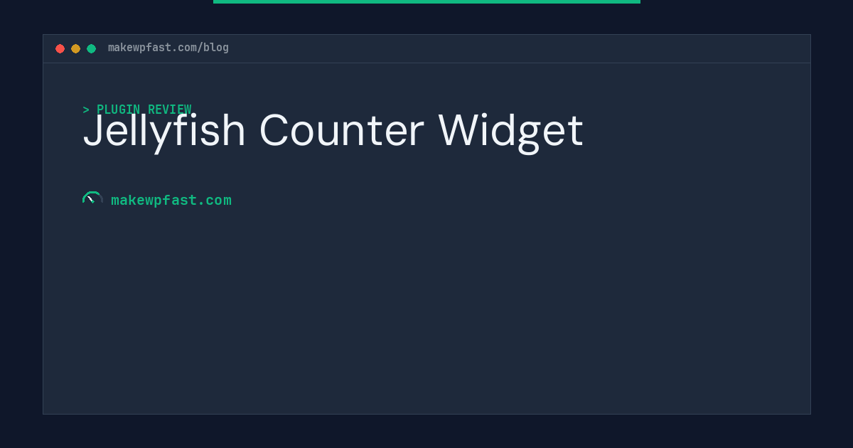 Jellyfish Counter Widget - MakeWPFast
