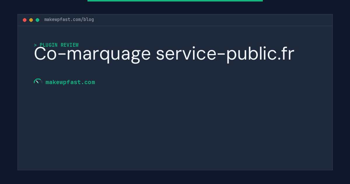 Co-marquage service-public.fr - MakeWPFast