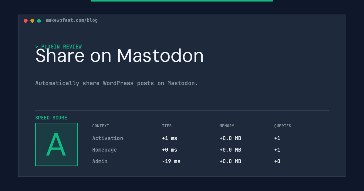 Share on Mastodon - MakeWPFast