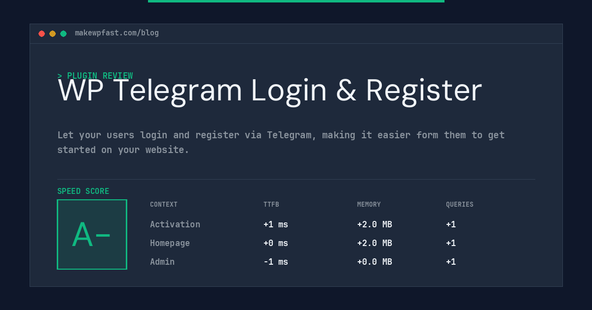 WP Telegram Login & Register - MakeWPFast