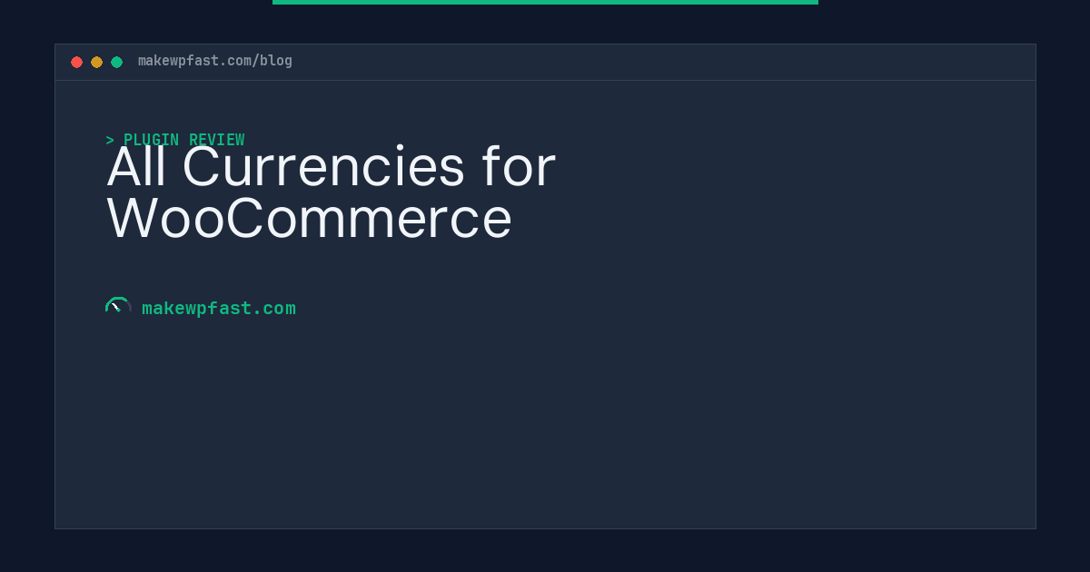 All Currencies for WooCommerce - MakeWPFast