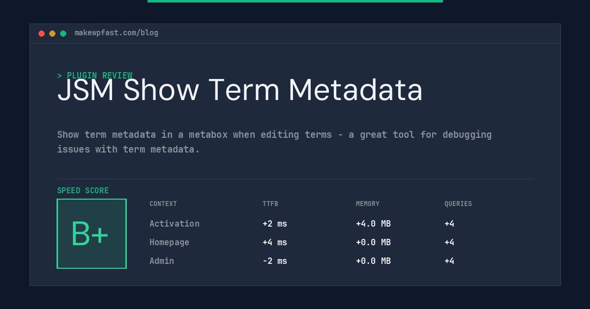 JSM Show Term Metadata - MakeWPFast