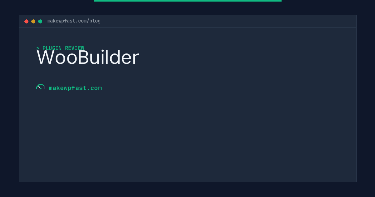 WooBuilder - MakeWPFast