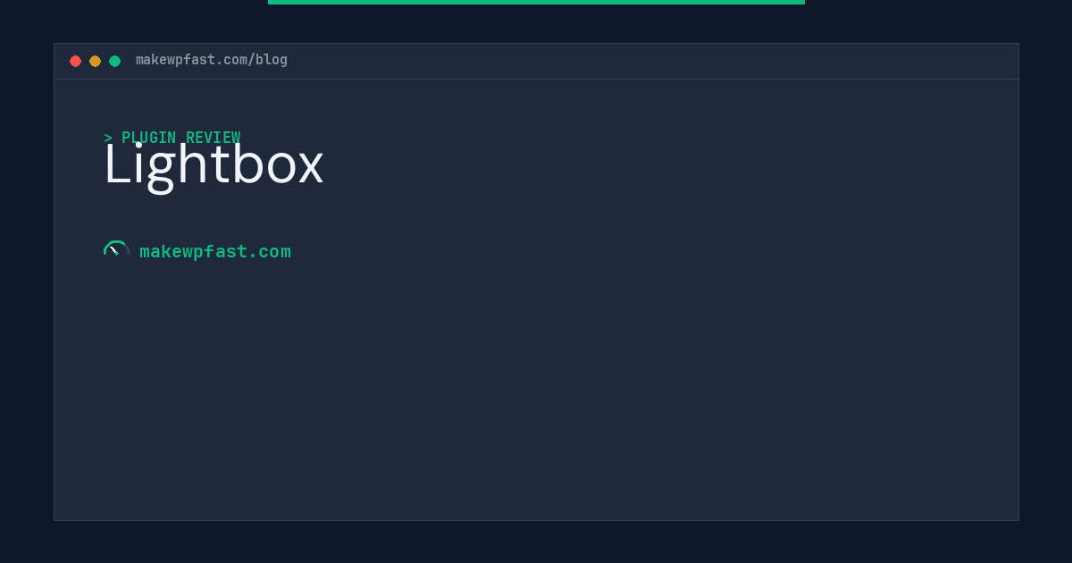 Lightbox - MakeWPFast