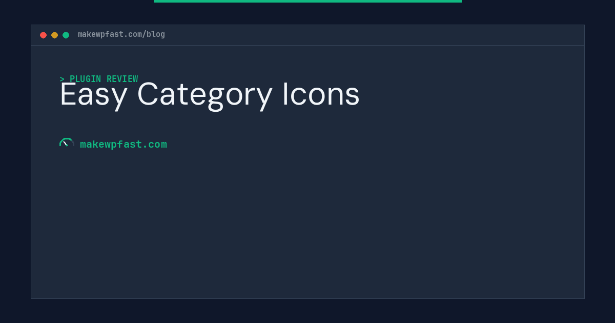 Easy Category Icons - MakeWPFast