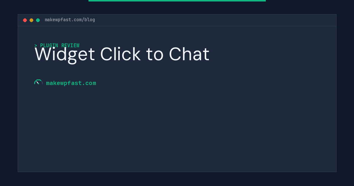 Widget Click to Chat - MakeWPFast