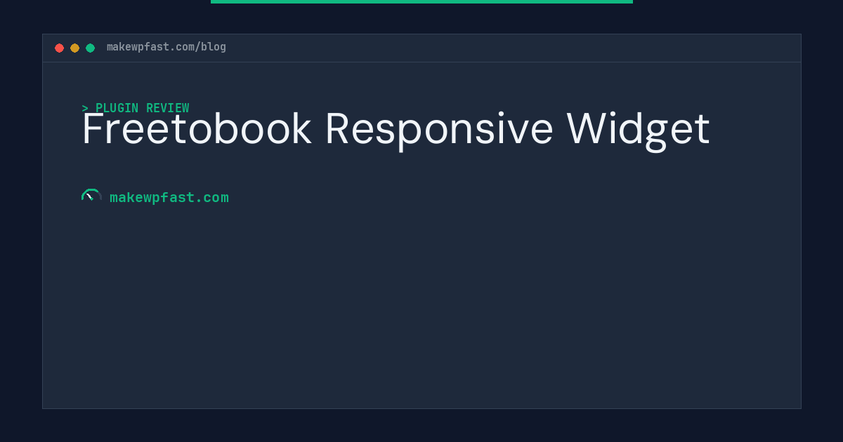 Freetobook Responsive Widget - MakeWPFast