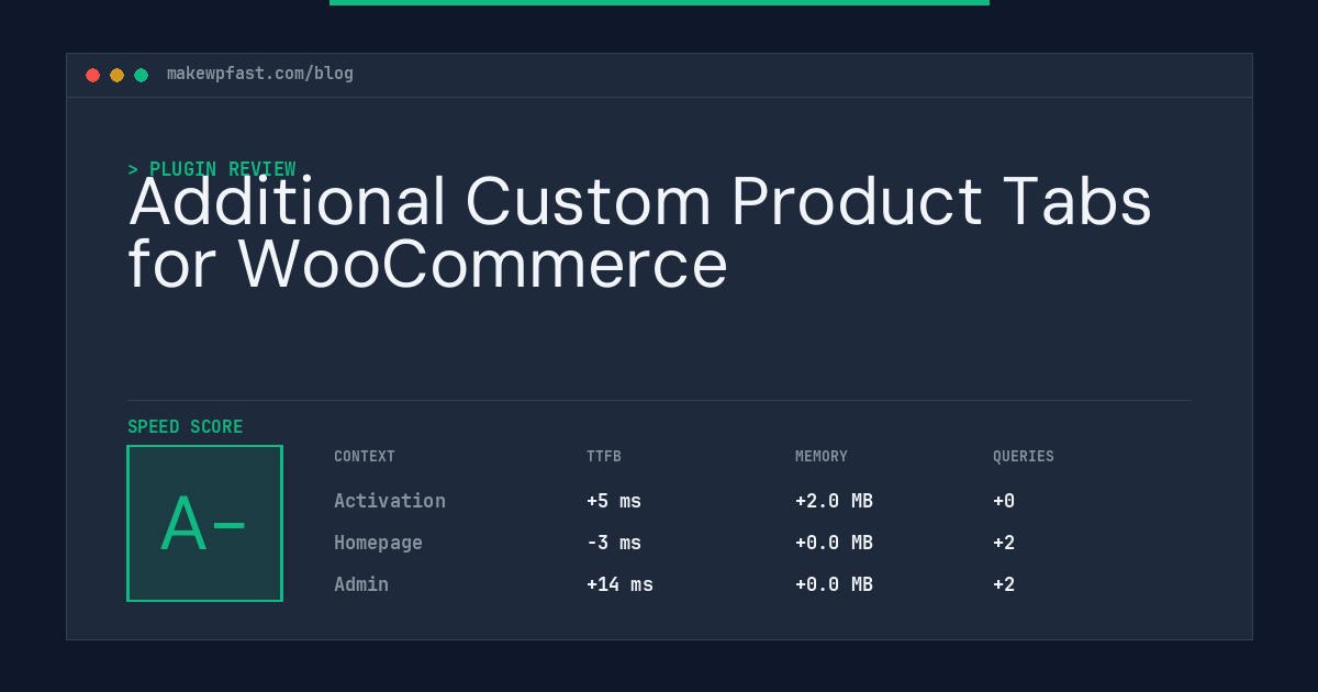 Additional Custom Product Tabs for WooCommerce - MakeWPFast