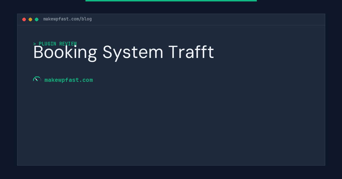 Booking System Trafft - MakeWPFast