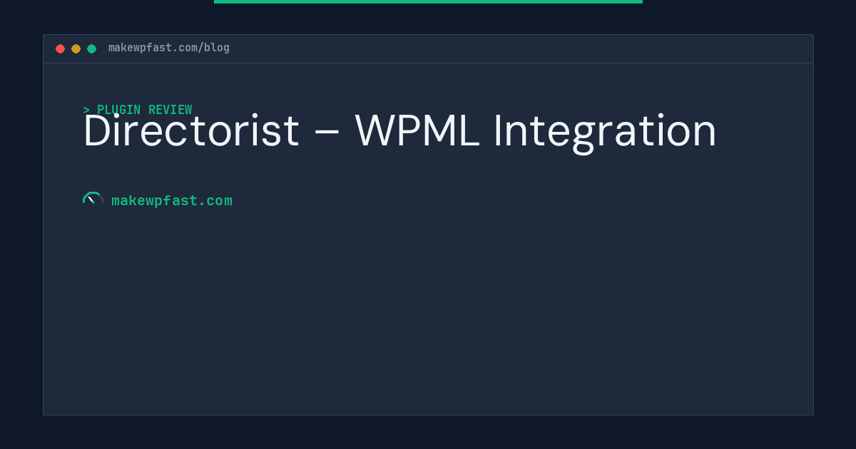Directorist – WPML Integration - MakeWPFast