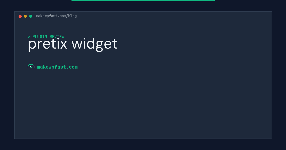 pretix widget - MakeWPFast