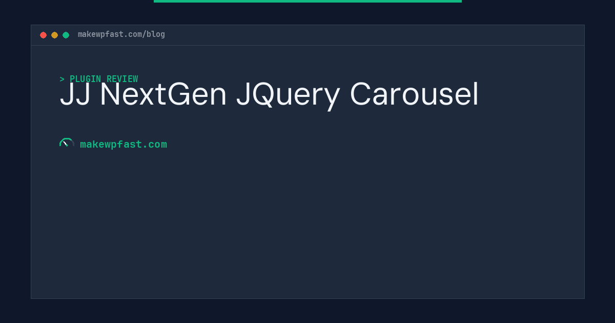 JJ NextGen JQuery Carousel - MakeWPFast