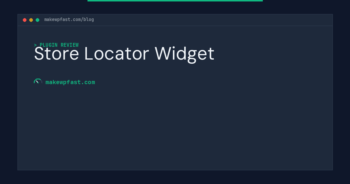 Store Locator Widget - MakeWPFast