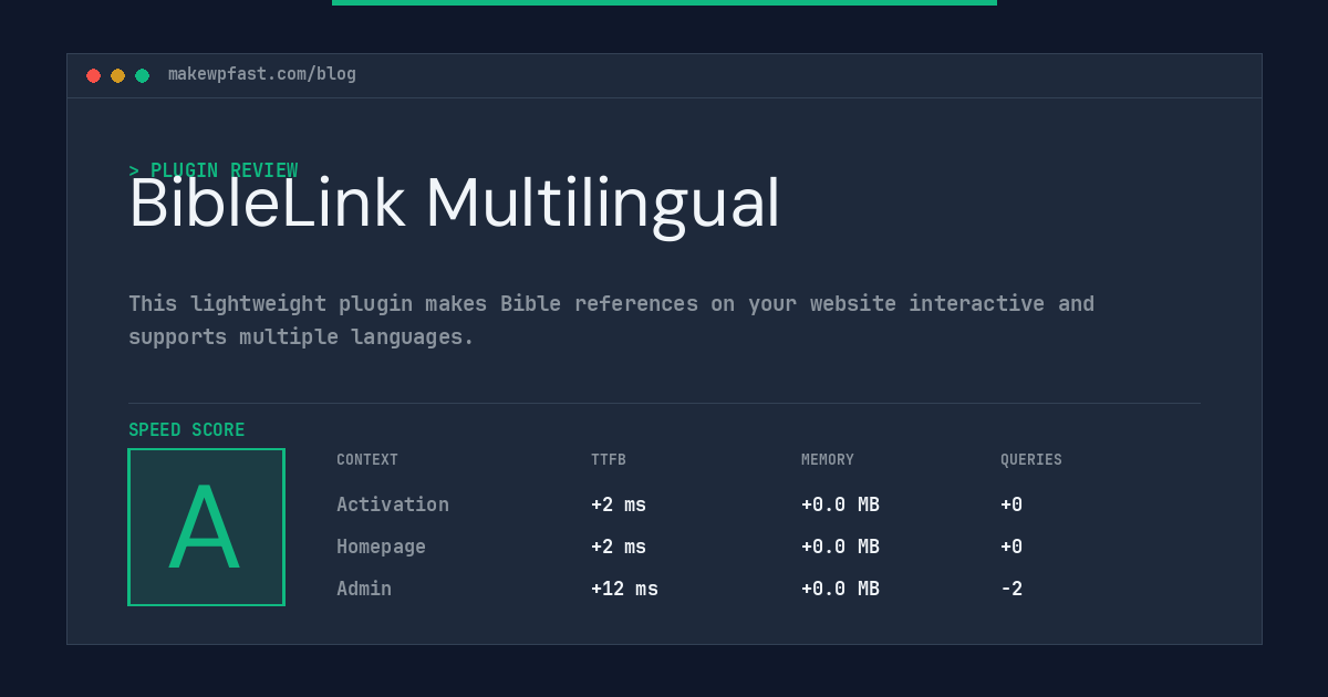 BibleLink Multilingual - MakeWPFast