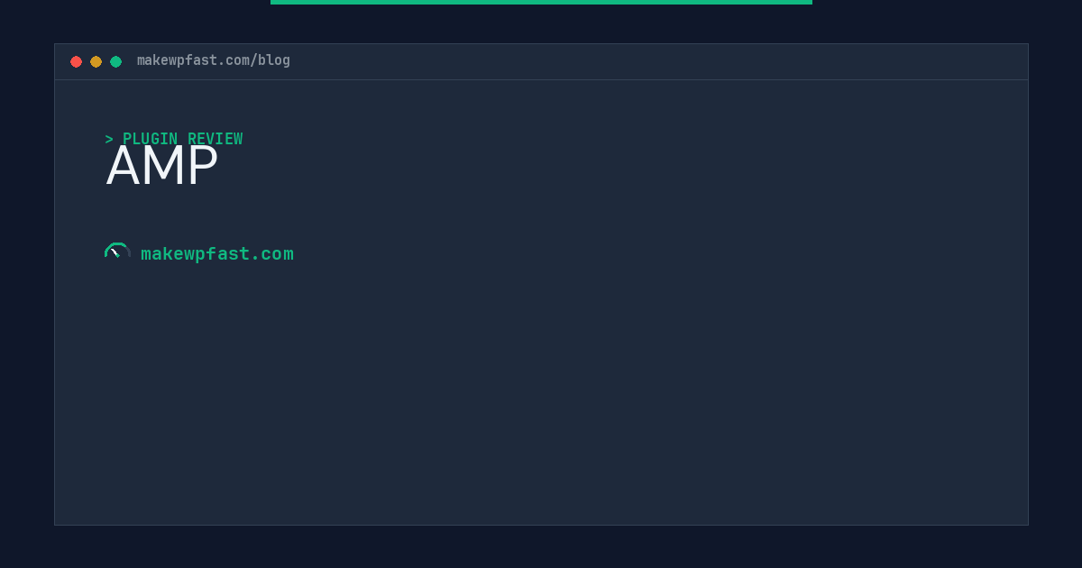 AMP - MakeWPFast