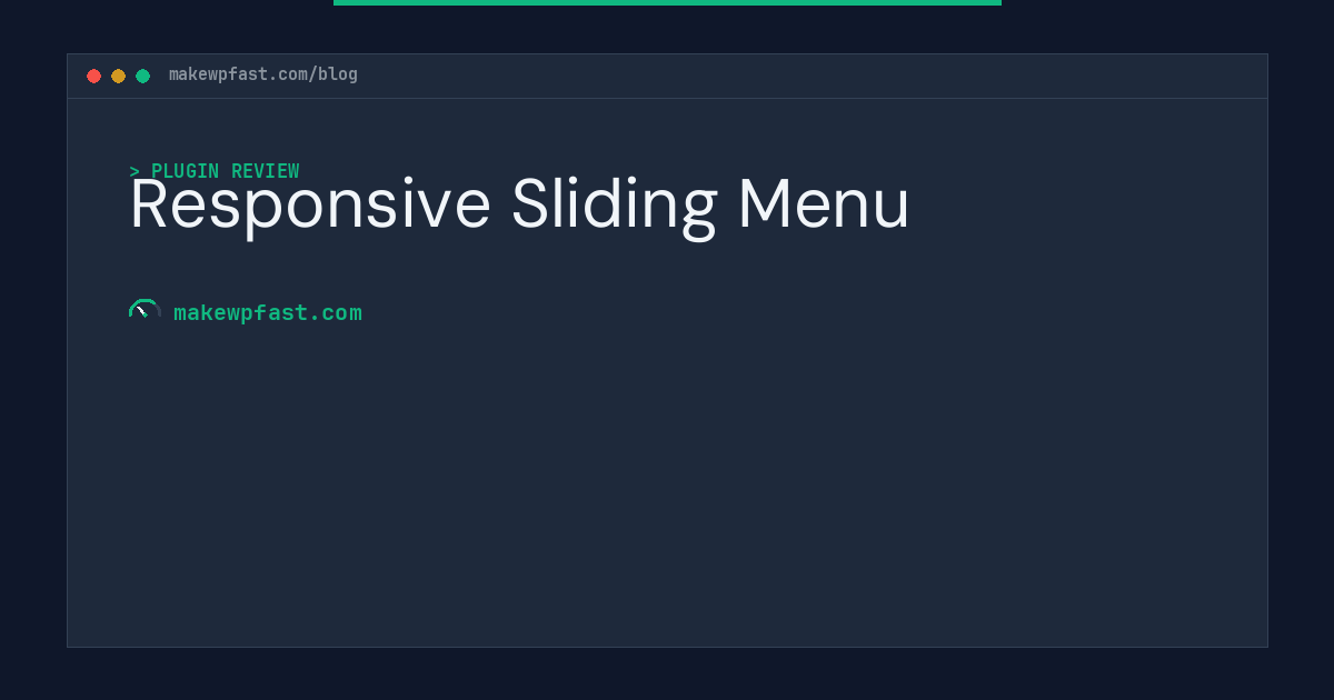 Responsive Sliding Menu - MakeWPFast