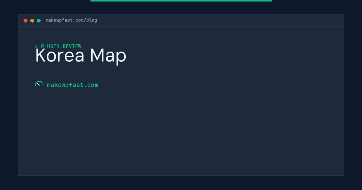 Korea Map - MakeWPFast