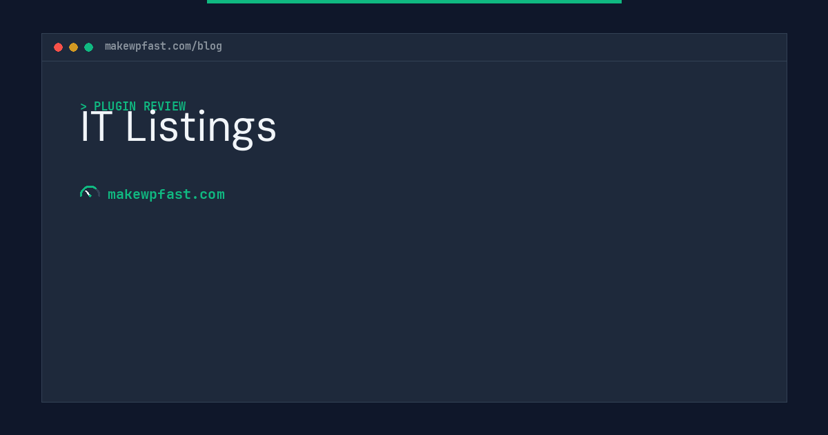IT Listings - MakeWPFast
