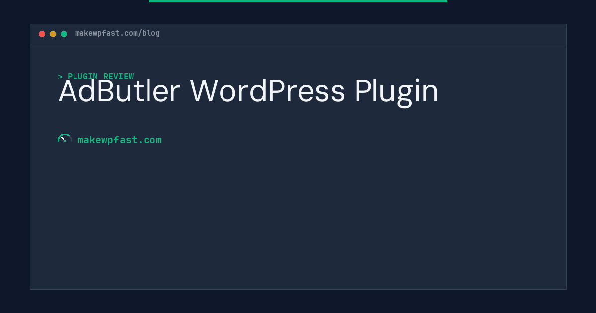 AdButler WordPress Plugin - MakeWPFast