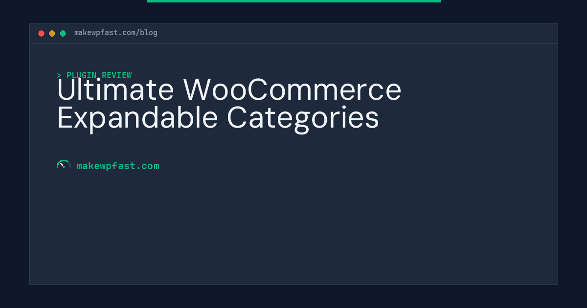 Ultimate WooCommerce Expandable Categories - MakeWPFast