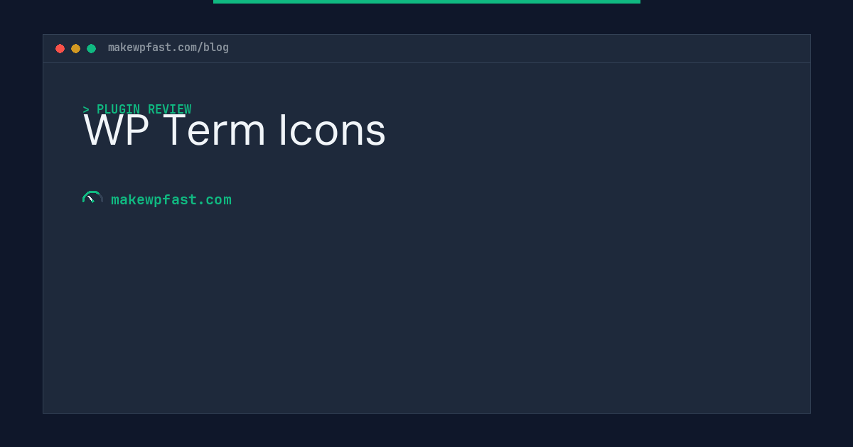 WP Term Icons - MakeWPFast