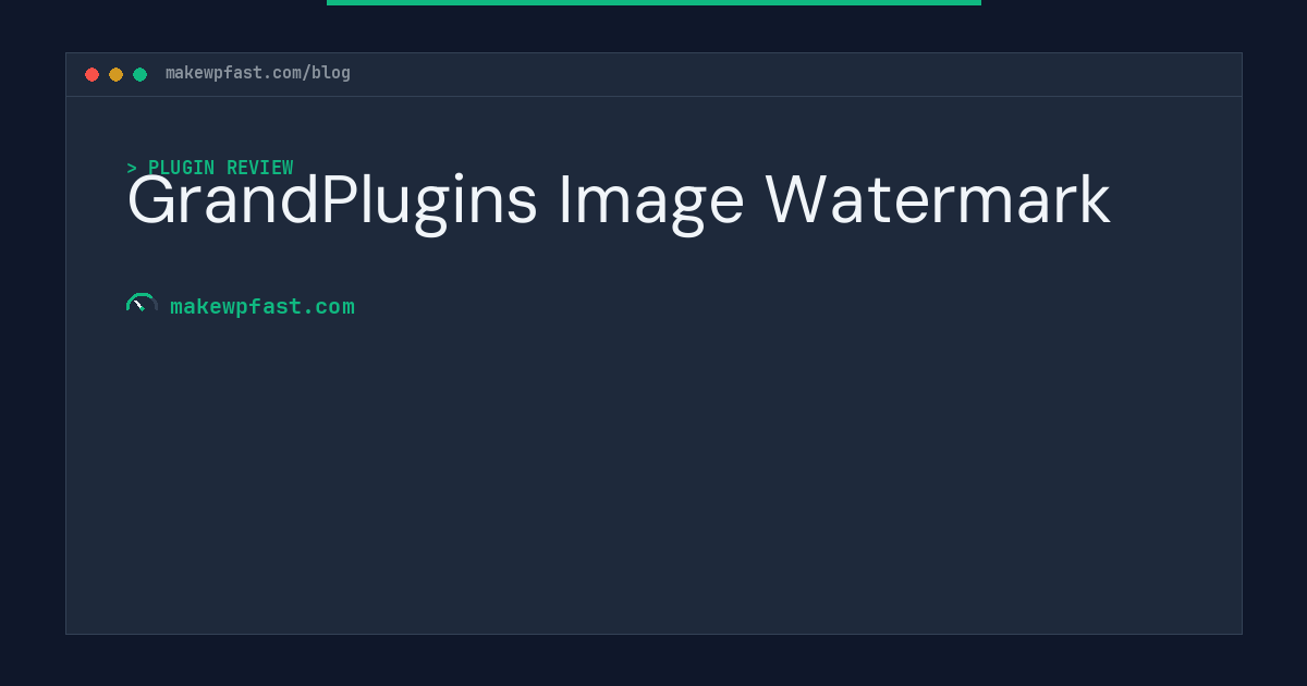 GrandPlugins Image Watermark - MakeWPFast
